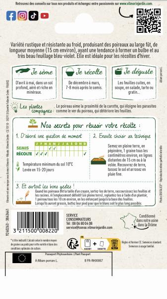 Potagères - Poireau bleu de Solaise - MEDIA_PACKAGING_VERSO